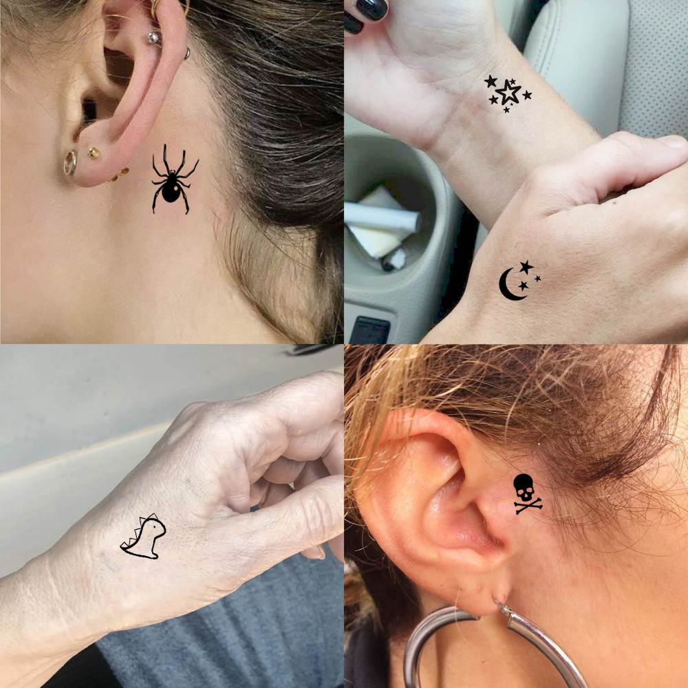 33 Sheets Outer Space Temporary Tattoos for Kids Boys Girl Women Men Adults Children, Geometry Astronaut Universe Fake Tattoo Star Moon Solar Syetem