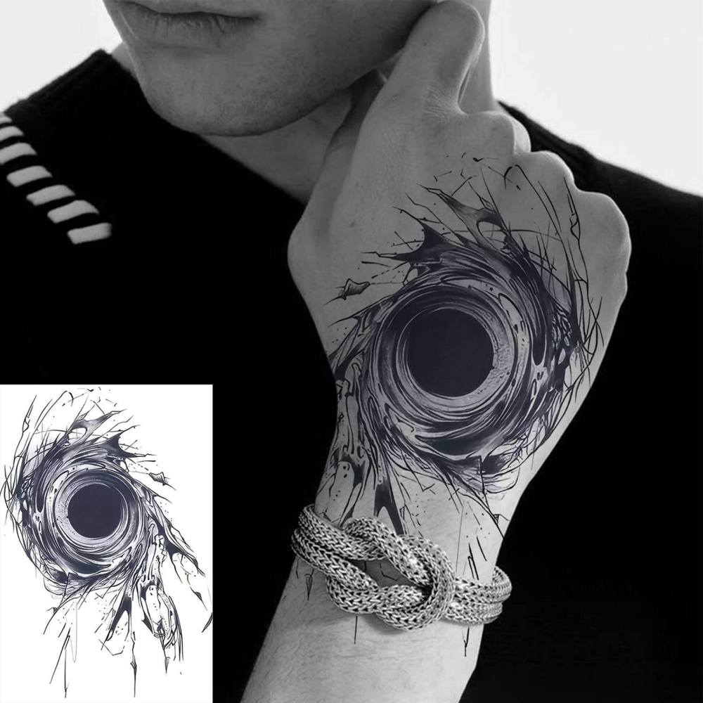 1 Sheet swirl Temporary Tattoos For Women Men Adults Hands Finger Foot Neck Clavicle Legs Thigh Forearm Shank Arm Body Art Makeup, Semi Permanent Temp Fake Tattoo Stickers Waterproof Long Lasting Realistic Tatoos For Festival Party Accessory