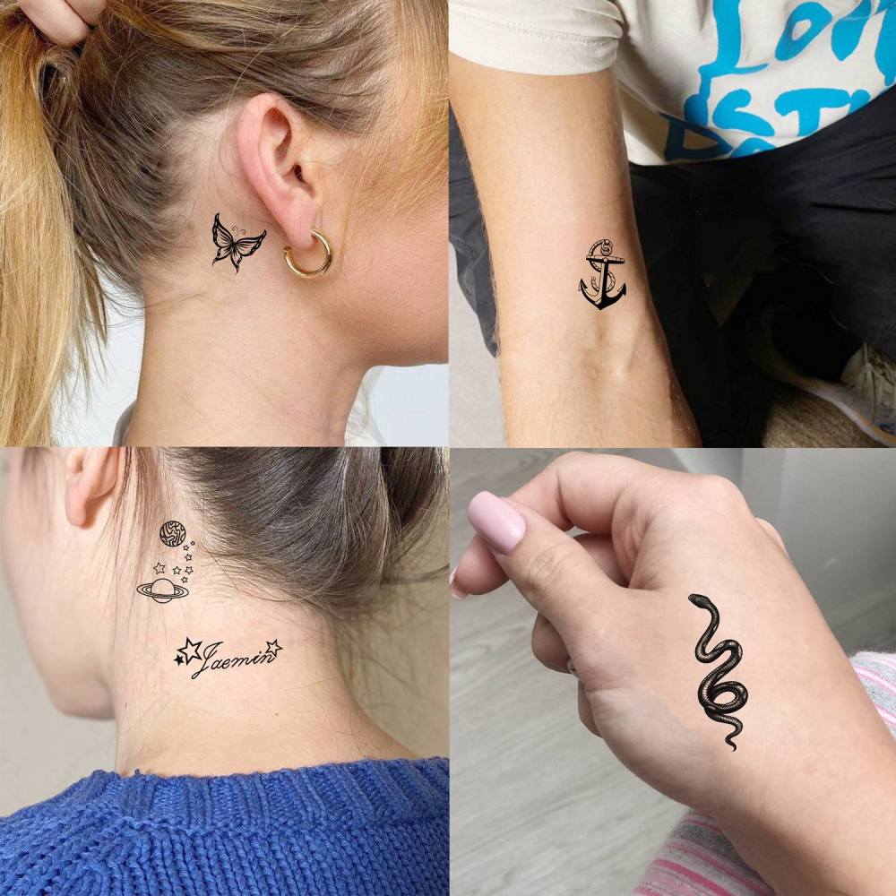 15 Sheets abstract dino symbol Temporary Tattoos For Women Men Adults Hands Finger Foot Neck Clavicle Shank Arm Body Art Makeup, Semi Permanent Temp Fake Tattoo Stickers Waterproof Long Lasting Realistic Tatoos For Festival Party Accessory