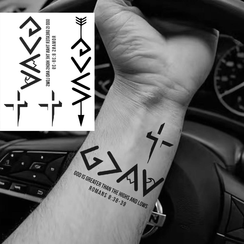 1 Sheet Arrow Temporary Tattoos For Women Men Adults Hands Finger Foot Neck Clavicle Legs Thigh Forearm Shank Arm Body Art Makeup, Semi Permanent Temp Fake Tattoo Stickers Waterproof Long Lasting Realistic Tatoos For Festival Party Accessory