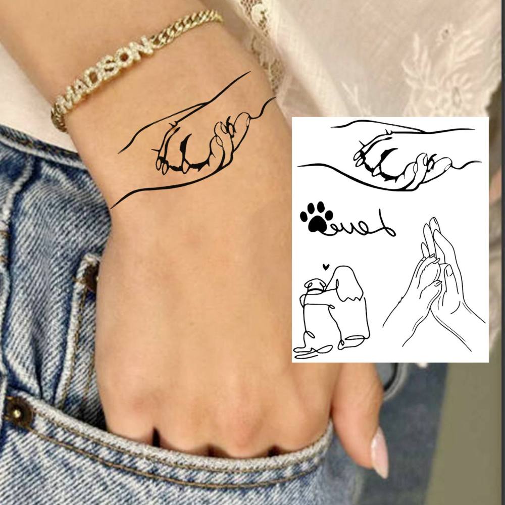 1 Sheet Y2k Family Temporary Tattoos For Women Men Adults Hands Finger Foot Neck Clavicle Legs Thigh Forearm Shank Arm Body Art Makeup, Semi Permanent Temp Fake Tattoo Stickers Waterproof Long Lasting Realistic Tatoos For Festival Party Accessory