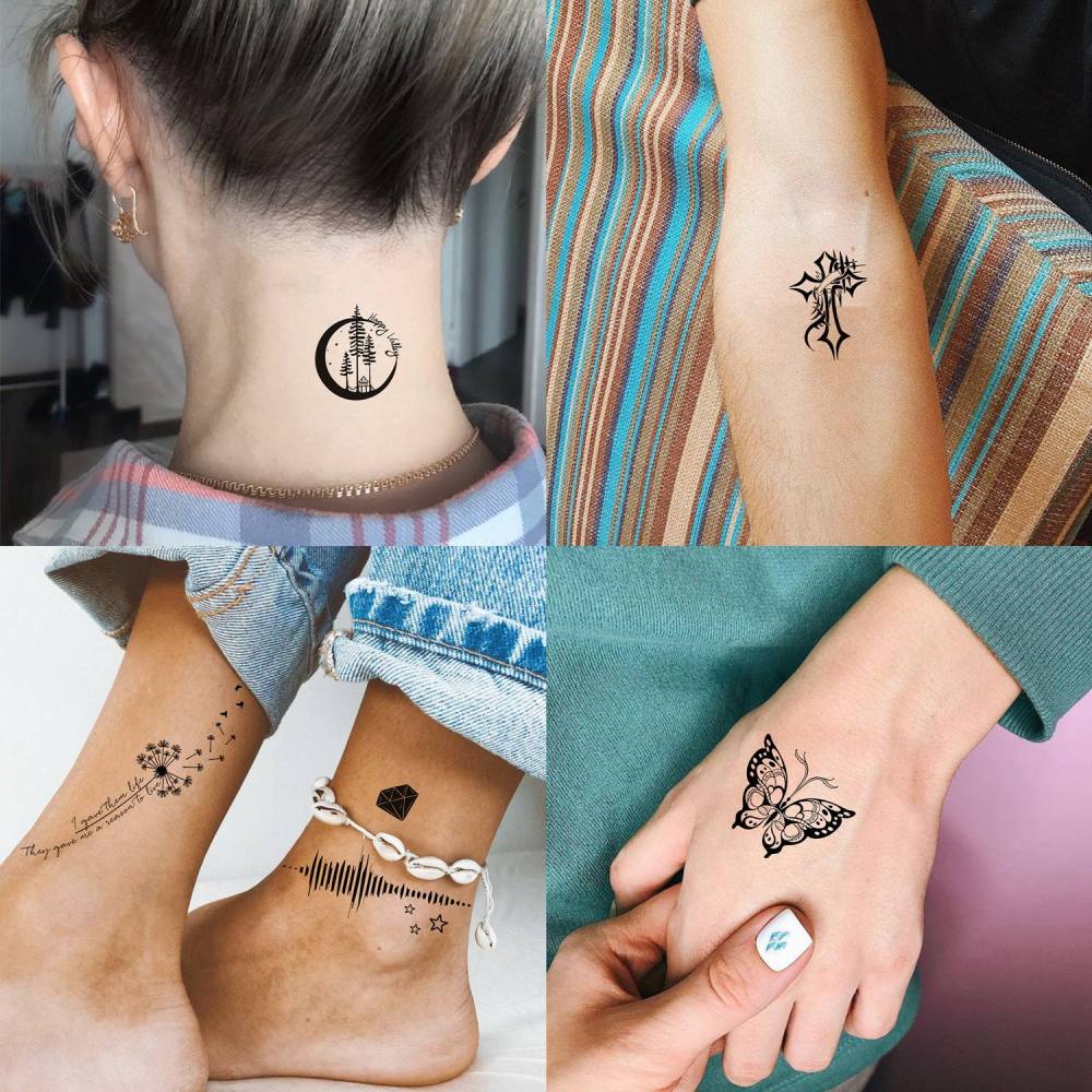 15 Sheets abstract dino symbol Temporary Tattoos For Women Men Adults Hands Finger Foot Neck Clavicle Shank Arm Body Art Makeup, Semi Permanent Temp Fake Tattoo Stickers Waterproof Long Lasting Realistic Tatoos For Festival Party Accessory