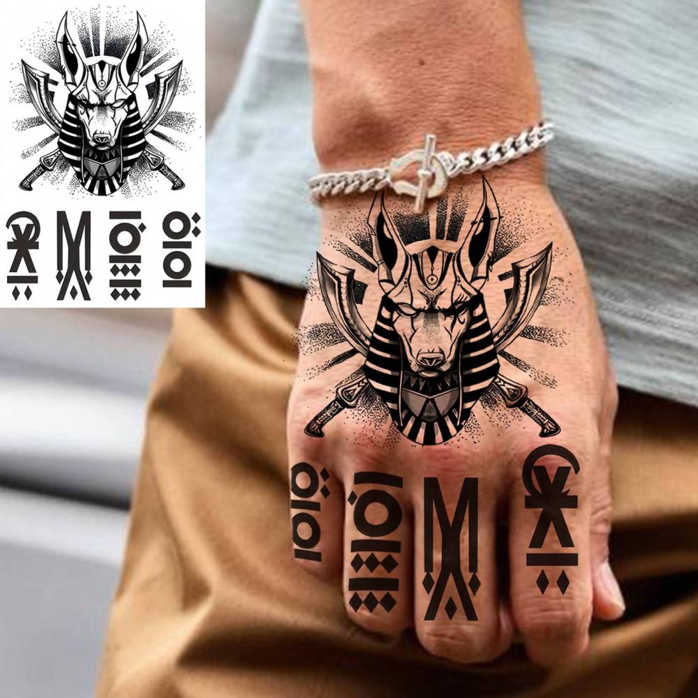 1 Sheet Arubis Temporary Tattoos For Women Men Adults Hands Finger Foot Neck Clavicle Legs Thigh Forearm Shank Arm Body Art Makeup, Semi Permanent Temp Fake Tattoo Stickers Waterproof Long Lasting Realistic Tatoos For Festival Party Accessory