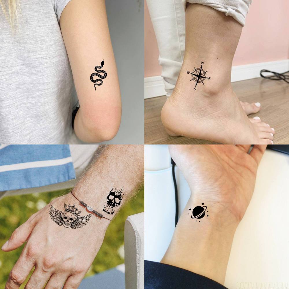 15 Sheets abstract dino symbol Temporary Tattoos For Women Men Adults Hands Finger Foot Neck Clavicle Shank Arm Body Art Makeup, Semi Permanent Temp Fake Tattoo Stickers Waterproof Long Lasting Realistic Tatoos For Festival Party Accessory