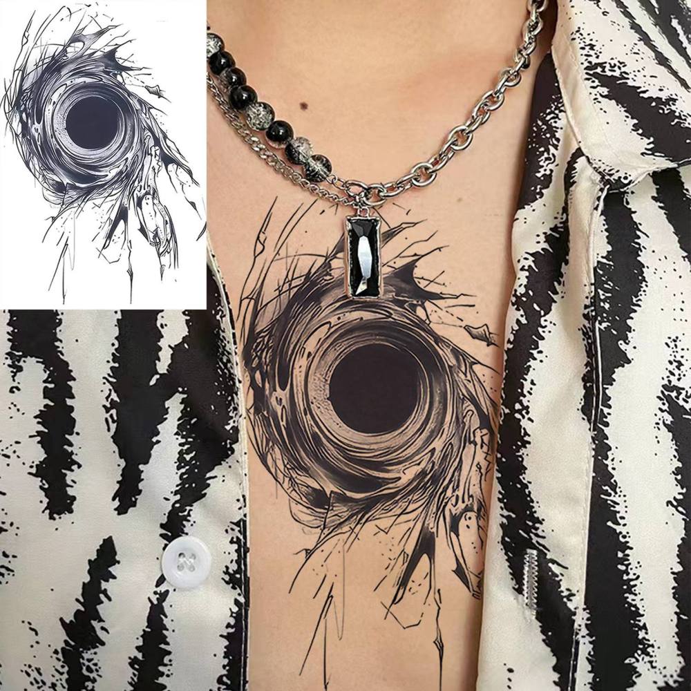 1 Sheet swirl Temporary Tattoos For Women Men Adults Hands Finger Foot Neck Clavicle Legs Thigh Forearm Shank Arm Body Art Makeup, Semi Permanent Temp Fake Tattoo Stickers Waterproof Long Lasting Realistic Tatoos For Festival Party Accessory
