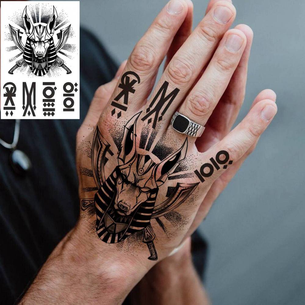 1 Sheet Arubis Temporary Tattoos For Women Men Adults Hands Finger Foot Neck Clavicle Legs Thigh Forearm Shank Arm Body Art Makeup, Semi Permanent Temp Fake Tattoo Stickers Waterproof Long Lasting Realistic Tatoos For Festival Party Accessory