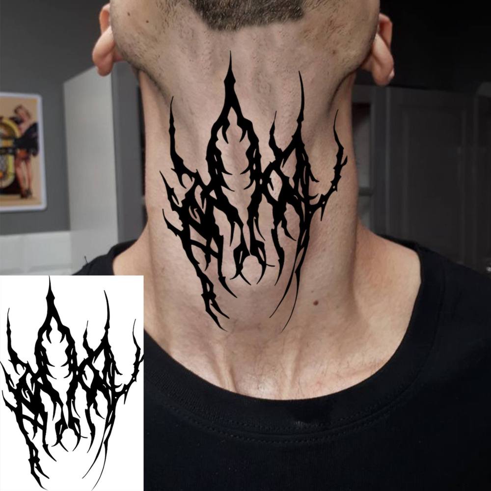 1 Sheet Tribal Temporary Tattoos For Women Men Adults Hands Finger Foot Neck Clavicle Legs Thigh Forearm Shank Arm Body Art Makeup, Semi Permanent Temp Fake Tattoo Stickers Waterproof Long Lasting Realistic Tatoos For Festival Party Accessory
