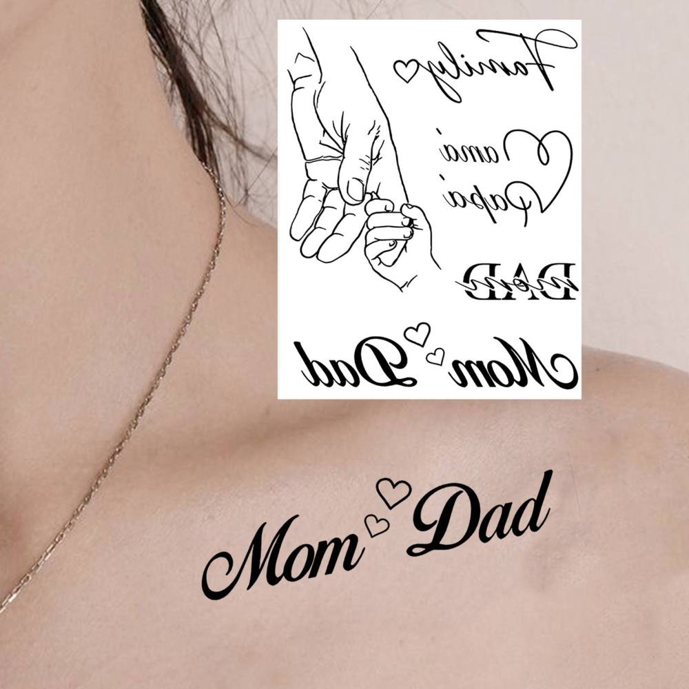 1 Sheet Y2k Family Temporary Tattoos For Women Men Adults Hands Finger Foot Neck Clavicle Legs Thigh Forearm Shank Arm Body Art Makeup, Semi Permanent Temp Fake Tattoo Stickers Waterproof Long Lasting Realistic Tatoos For Festival Party Accessory
