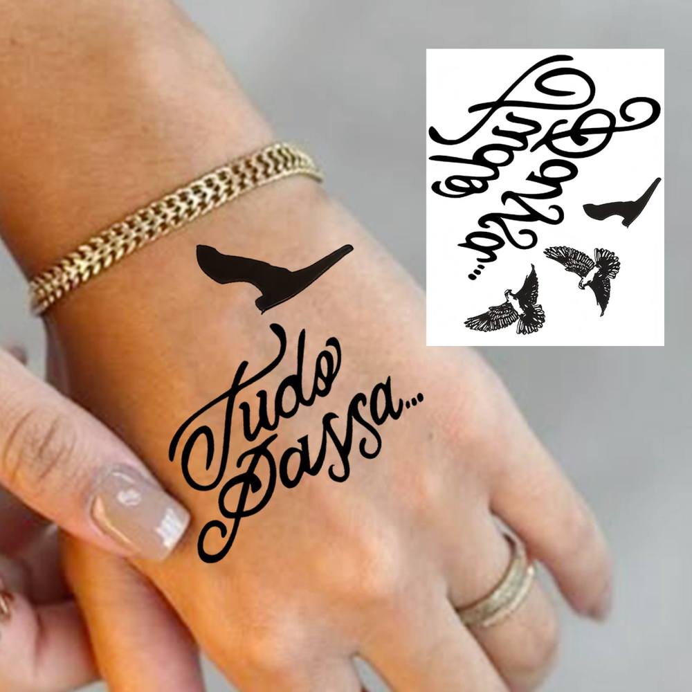 1 Sheet Y2k birds Temporary Tattoos For Women Men Adults Hands Finger Foot Neck Clavicle Legs Thigh Forearm Shank Arm Body Art Makeup, Semi Permanent Temp Fake Tattoo Stickers Waterproof Long Lasting Realistic Tatoos For Festival Party Accessory