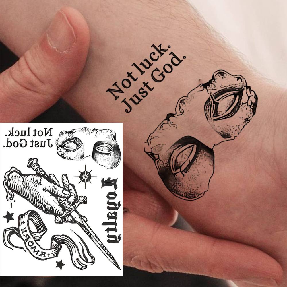 1 Sheet Y2k Temporary Tattoos For Women Men Adults Hands Finger Foot Neck Clavicle Legs Thigh Forearm Shank Arm Body Art Makeup, Semi Permanent Temp Fake Tattoo Stickers Waterproof Long Lasting Realistic Tatoos For Festival Party Accessory