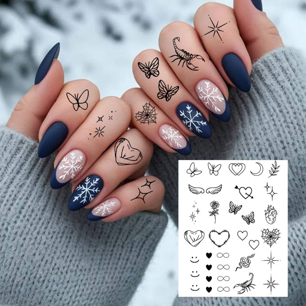 1 Sheet Y2k Heart Temporary Tattoos For Women Men Adults Hands Finger Foot Neck Clavicle Legs Thigh Forearm Shank Arm Body Art Makeup, Semi Permanent Temp Fake Tattoo Stickers Waterproof Long Lasting Realistic Tatoos For Festival Party Accessory