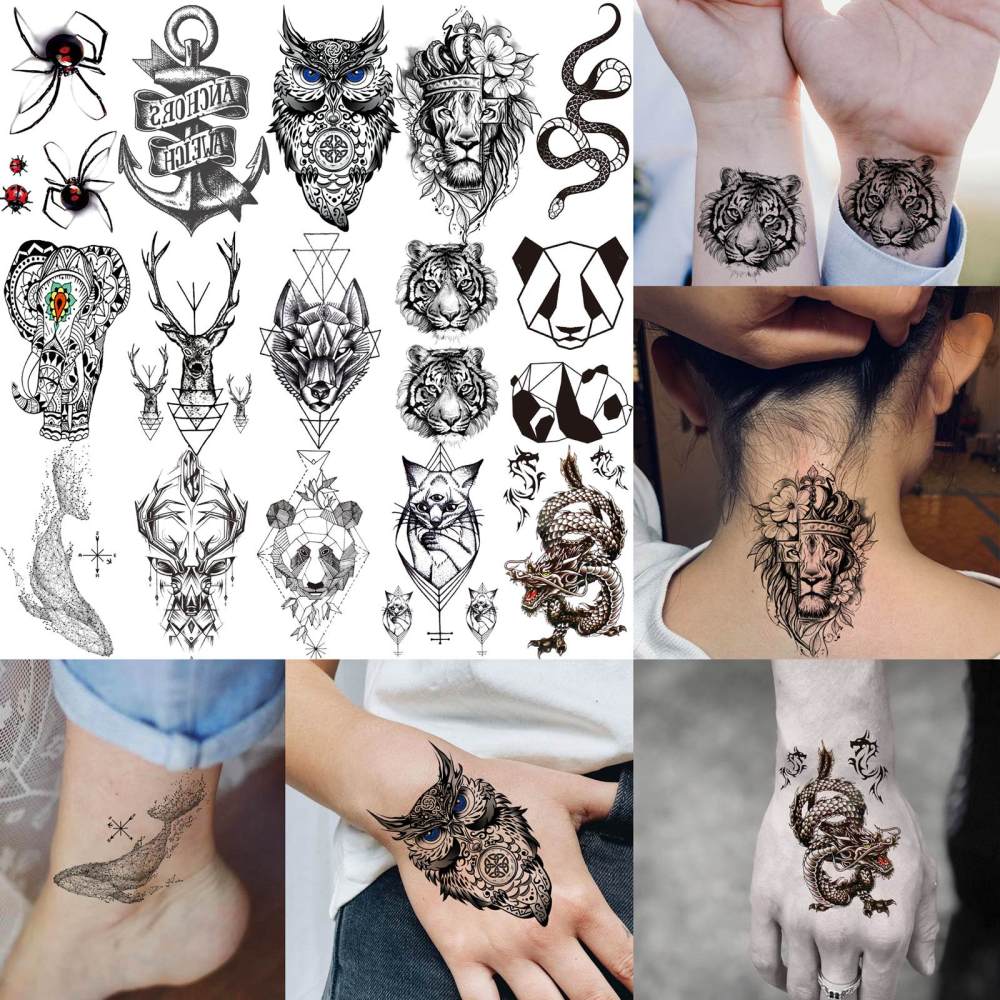 15 Sheets Cute Y2K Temporary Tattoos For Women Men Adults Hands Finger Foot Neck Clavicle Legs Thigh Forearm Shank Arm Body Art Makeup, Semi Permanent Temp Fake Tattoo Stickers Waterproof Long Lasting Realistic Tatoos For Festival Party Accessory
