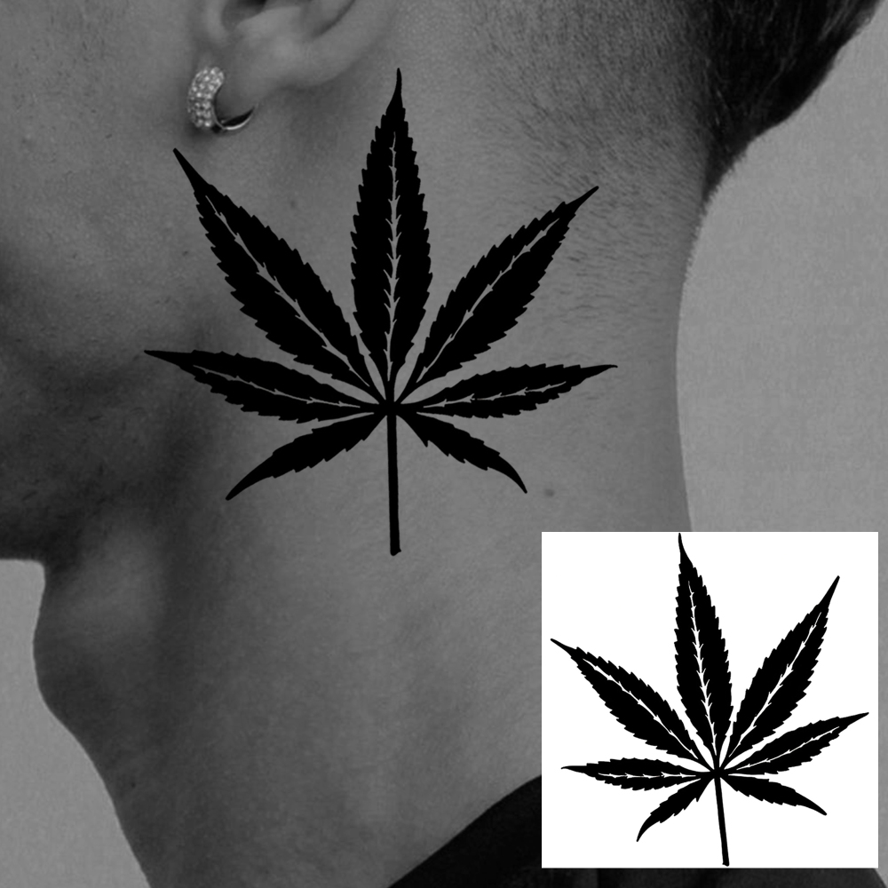 1 Sheet Maple Leaf Temporary Tattoos For Women Men Adults Hands Finger Foot Neck Clavicle Legs Forearm Shank Arm Body Art Makeup, Semi Permanent Temp Fake Tattoo Stickers Waterproof Long Lasting Realistic Tatoos For Festival Party Accessory