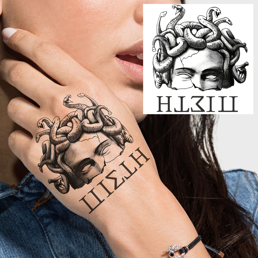 1 Sheet Tribal Totem Temporary Tattoos For Women Men Adults Hands Finger Foot Neck Clavicle Legs Forearm Shank Arm Body Art Makeup, Semi Permanent Temp Fake Tattoo Stickers Waterproof Long Lasting Realistic Tatoos For Festival Party Accessory