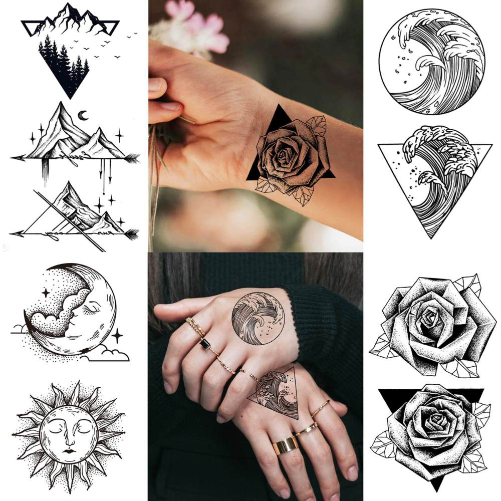 15 Sheets Animals Temporary Tattoos For Women Men Adults Hands Finger Foot Neck Clavicle Legs Forearm Shank Arm Body Art Makeup, Semi Permanent Temp Fake Tattoo Stickers Waterproof Long Lasting Realistic Tatoos For Festival Party Accessory