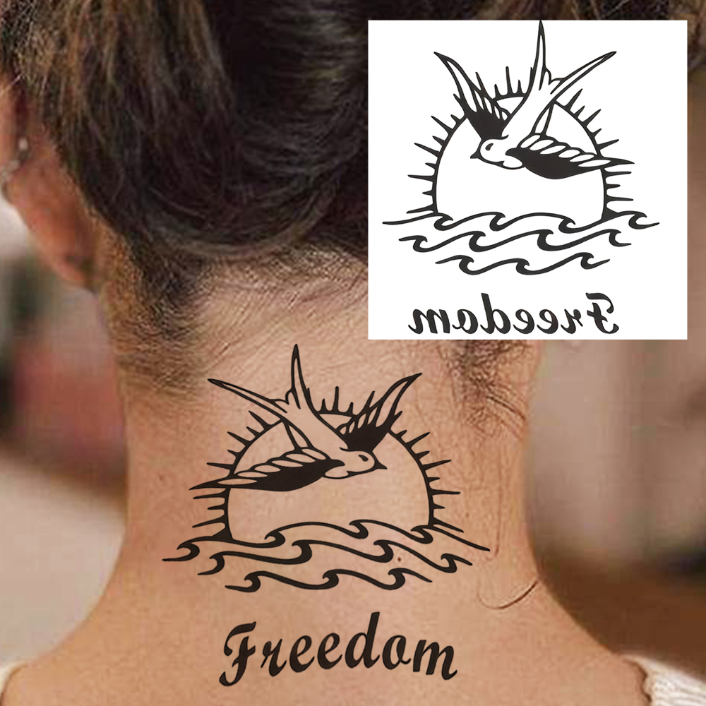 1 Sheet Birds Temporary Tattoos For Women Men Adults Hands Finger Foot Neck Clavicle Legs Forearm Shank Arm Body Art Makeup, Semi Permanent Temp Fake Tattoo Stickers Waterproof Long Lasting Realistic Tatoos For Festival Party Accessory