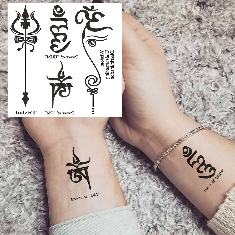 1 Sheet Tribal Totem Temporary Tattoos For Women Men Adults Hands Finger Foot Neck Clavicle Legs Forearm Shank Arm Body Art Makeup, Semi Permanent Temp Fake Tattoo Stickers Waterproof Long Lasting Realistic Tatoos For Festival Party Accessory