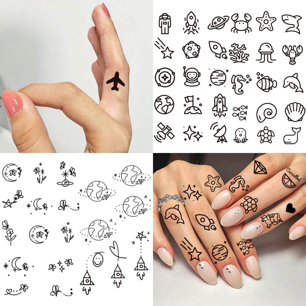 15 Sheets Cute Y2K Temporary Tattoos For Women Men Adults Hands Finger Foot Neck Clavicle Legs Thigh Forearm Shank Arm Body Art Makeup, Semi Permanent Temp Fake Tattoo Stickers Waterproof Long Lasting Realistic Tatoos For Festival Party Accessory