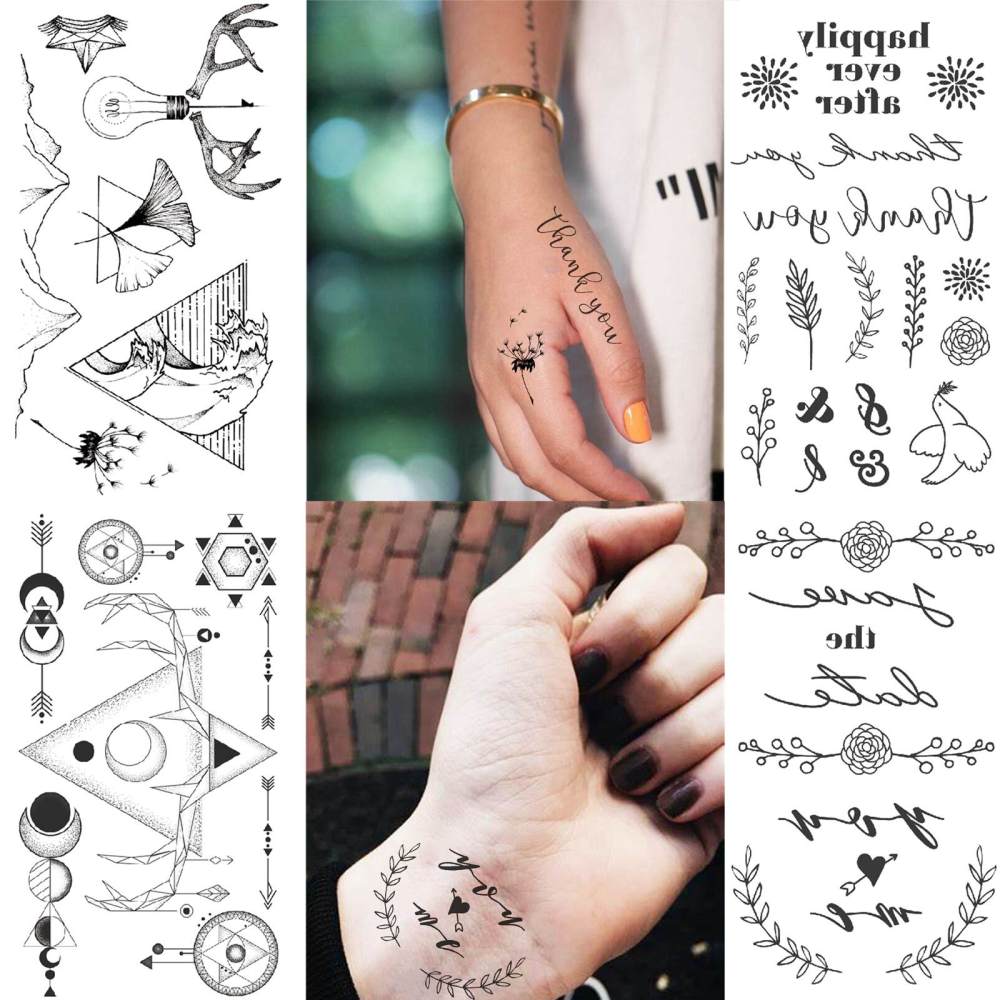 15 Sheets Cute Y2K Temporary Tattoos For Women Men Adults Hands Finger Foot Neck Clavicle Legs Thigh Forearm Shank Arm Body Art Makeup, Semi Permanent Temp Fake Tattoo Stickers Waterproof Long Lasting Realistic Tatoos For Festival Party Accessory