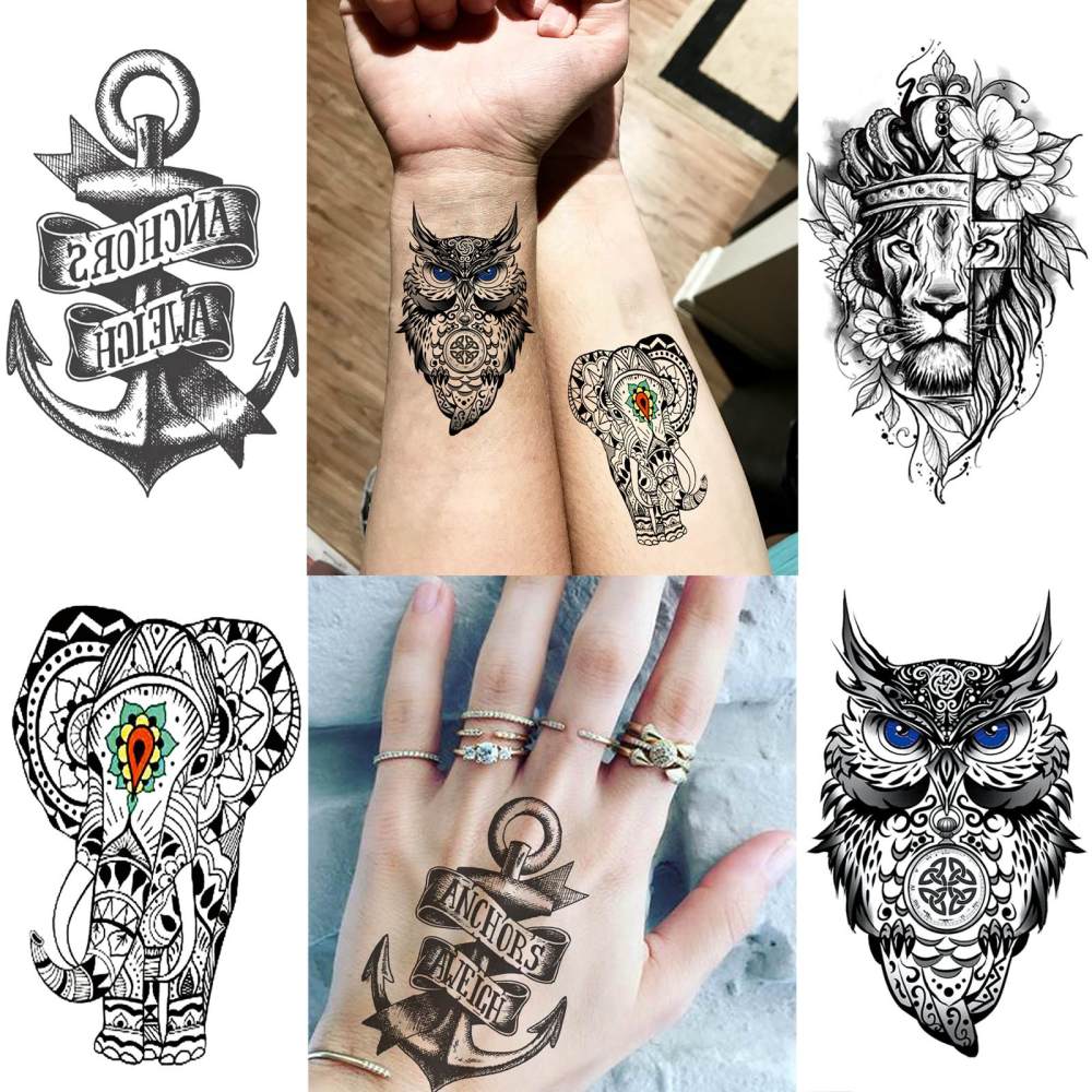 15 Sheets Cute Y2K Temporary Tattoos For Women Men Adults Hands Finger Foot Neck Clavicle Legs Thigh Forearm Shank Arm Body Art Makeup, Semi Permanent Temp Fake Tattoo Stickers Waterproof Long Lasting Realistic Tatoos For Festival Party Accessory