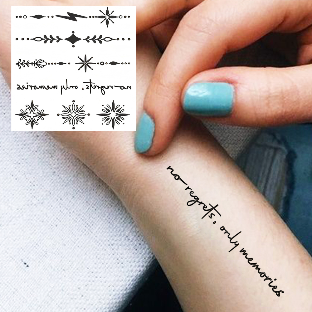 1 Sheet Y2K Temporary Tattoos For Women Men Adults Hands Finger Foot Neck Clavicle Legs Forearm Shank Arm Body Art Makeup, Semi Permanent Temp Fake Tattoo Stickers Waterproof Long Lasting Realistic Tatoos For Festival Party Accessory