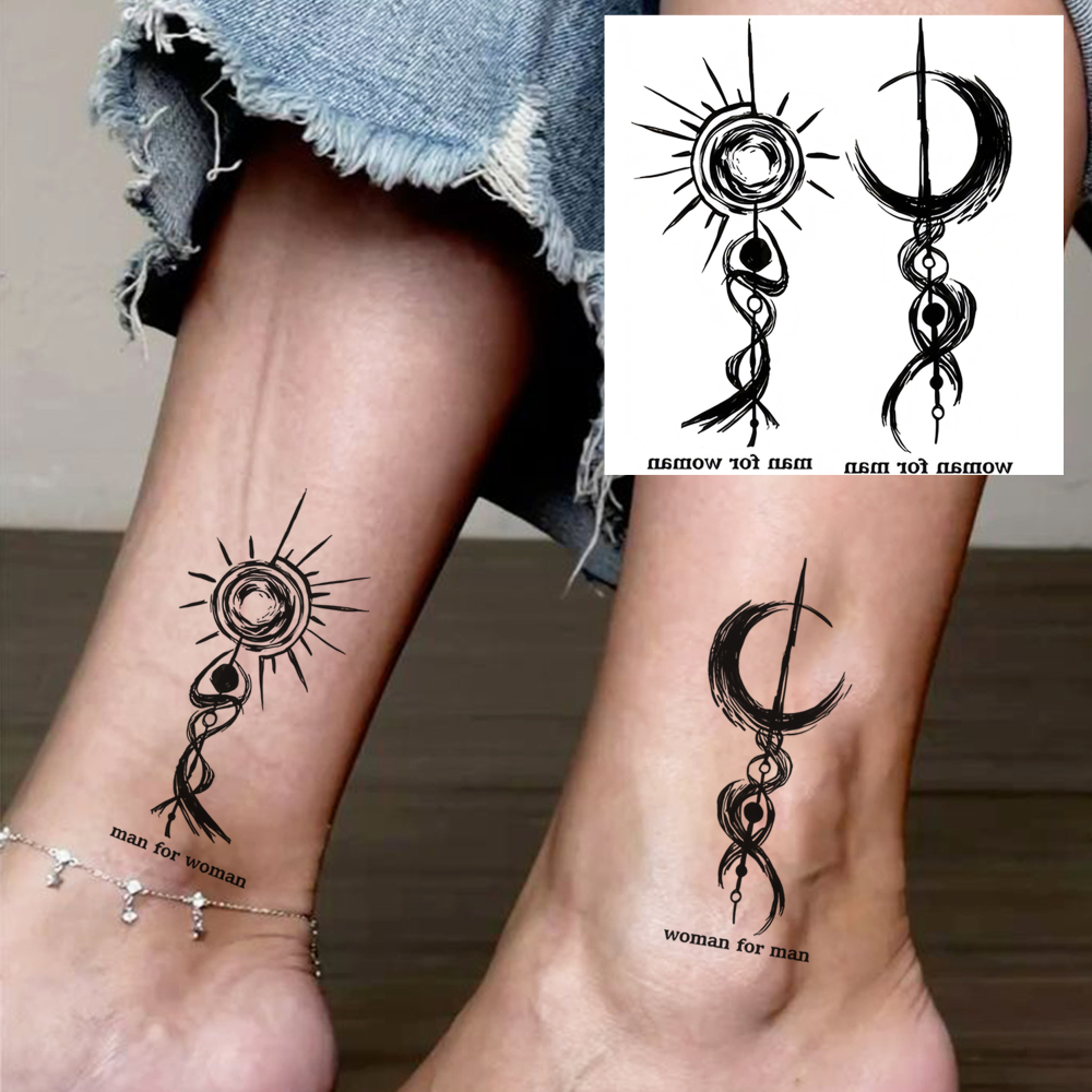 1 Sheet Y2K Totem Temporary Tattoos For Women Men Adults Hands Finger Foot Neck Clavicle Legs Forearm Shank Arm Body Art Makeup, Semi Permanent Temp Fake Tattoo Stickers Waterproof Long Lasting Realistic Tatoos For Festival Party Accessory