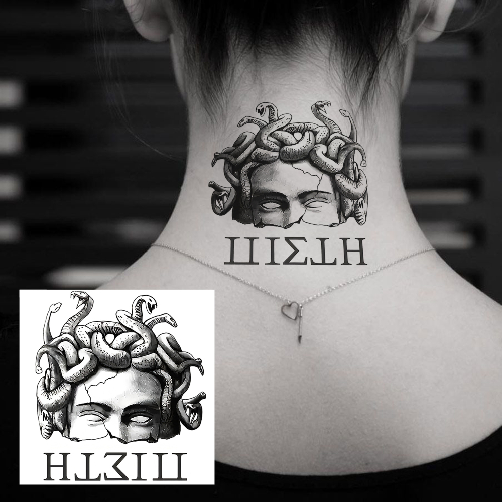 1 Sheet Tribal Totem Temporary Tattoos For Women Men Adults Hands Finger Foot Neck Clavicle Legs Forearm Shank Arm Body Art Makeup, Semi Permanent Temp Fake Tattoo Stickers Waterproof Long Lasting Realistic Tatoos For Festival Party Accessory