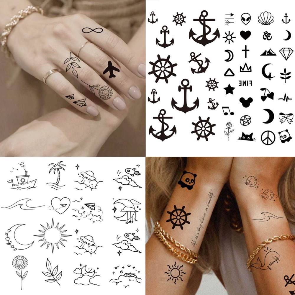15 Sheets Y2K Temporary Tattoos For Women Men Adults Hands Finger Foot Neck Clavicle Legs Thigh Forearm Shank Arm Body Art Makeup, Semi Permanent Temp Fake Tattoo Stickers Waterproof Long Lasting Realistic Tatoos For Festival Party Accessory