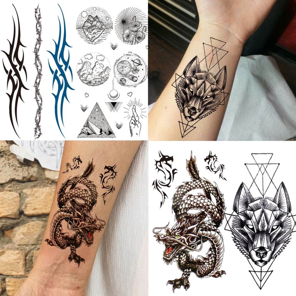 15 Sheets Cute Temporary Tattoos For Women Men Adults Hands Finger Foot Neck Clavicle Legs Thigh Forearm Shank Arm Body Art Makeup, Semi Permanent Temp Fake Tattoo Stickers Waterproof Long Lasting Realistic Tatoos For Festival Party Accessory