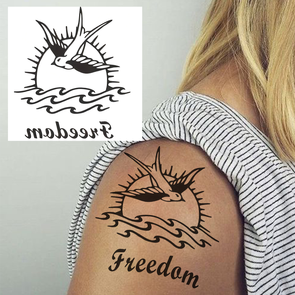 1 Sheet Birds Temporary Tattoos For Women Men Adults Hands Finger Foot Neck Clavicle Legs Forearm Shank Arm Body Art Makeup, Semi Permanent Temp Fake Tattoo Stickers Waterproof Long Lasting Realistic Tatoos For Festival Party Accessory