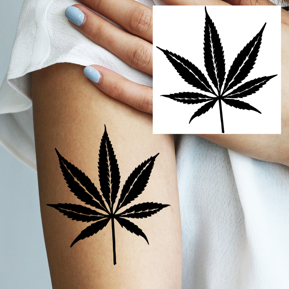 1 Sheet Maple Leaf Temporary Tattoos For Women Men Adults Hands Finger Foot Neck Clavicle Legs Forearm Shank Arm Body Art Makeup, Semi Permanent Temp Fake Tattoo Stickers Waterproof Long Lasting Realistic Tatoos For Festival Party Accessory