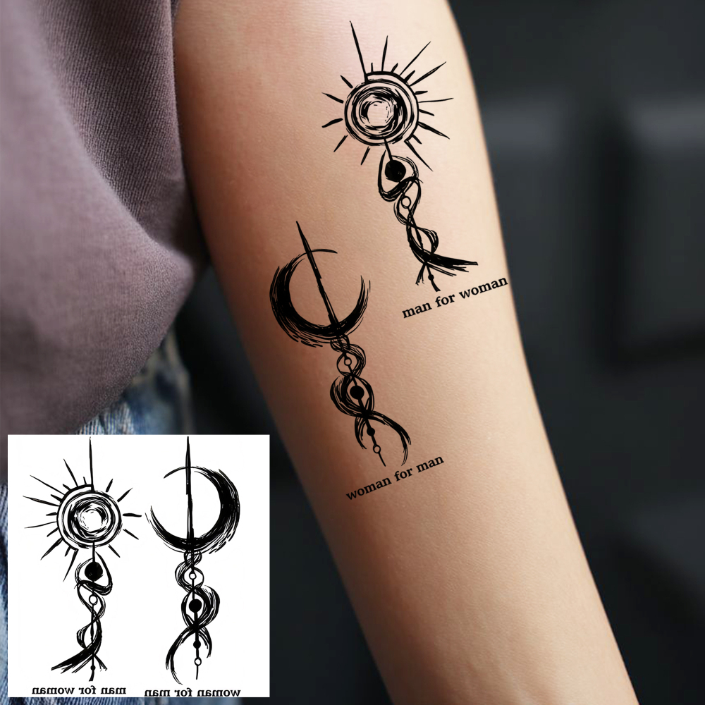 1 Sheet Y2K Totem Temporary Tattoos For Women Men Adults Hands Finger Foot Neck Clavicle Legs Forearm Shank Arm Body Art Makeup, Semi Permanent Temp Fake Tattoo Stickers Waterproof Long Lasting Realistic Tatoos For Festival Party Accessory