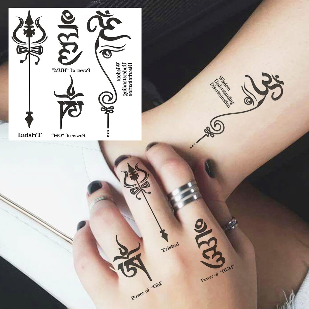 1 Sheet Tribal Totem Temporary Tattoos For Women Men Adults Hands Finger Foot Neck Clavicle Legs Forearm Shank Arm Body Art Makeup, Semi Permanent Temp Fake Tattoo Stickers Waterproof Long Lasting Realistic Tatoos For Festival Party Accessory