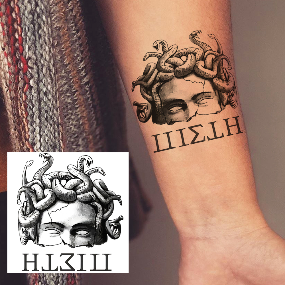 1 Sheet Tribal Totem Temporary Tattoos For Women Men Adults Hands Finger Foot Neck Clavicle Legs Forearm Shank Arm Body Art Makeup, Semi Permanent Temp Fake Tattoo Stickers Waterproof Long Lasting Realistic Tatoos For Festival Party Accessory