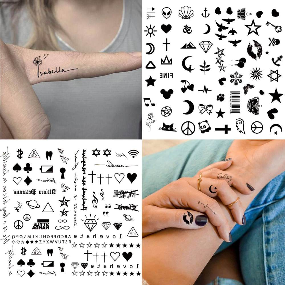 15 Sheets Y2K Temporary Tattoos For Women Men Adults Hands Finger Foot Neck Clavicle Legs Thigh Forearm Shank Arm Body Art Makeup, Semi Permanent Temp Fake Tattoo Stickers Waterproof Long Lasting Realistic Tatoos For Festival Party Accessory