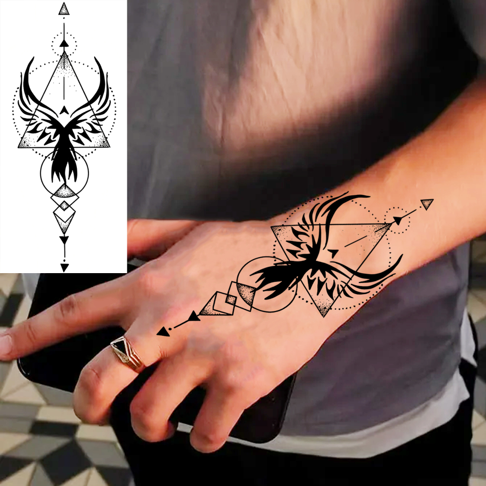 1 Sheet Eagle Temporary Tattoos For Women Men Adults Hands Finger Foot Neck Clavicle Legs Forearm Shank Arm Body Art Makeup, Semi Permanent Temp Fake Tattoo Stickers Waterproof Long Lasting Realistic Tatoos For Festival Party Accessory