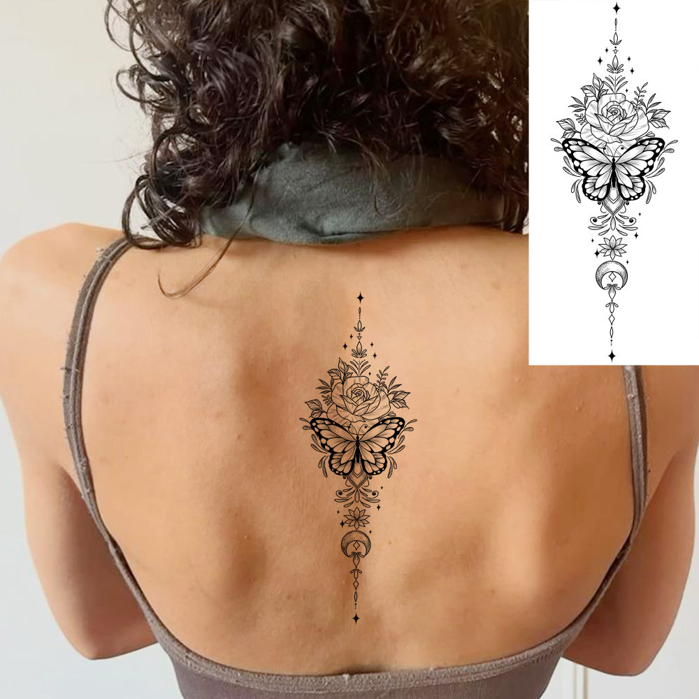 1 Sheet Lotus Flower Temporary Tattoos For Women Men Adults Hands Finger Foot Neck Clavicle Legs Forearm Shank Arm Body Art Makeup, Semi Permanent Temp Fake Tattoo Stickers Waterproof Long Lasting Realistic Tatoos For Festival Party Accessory