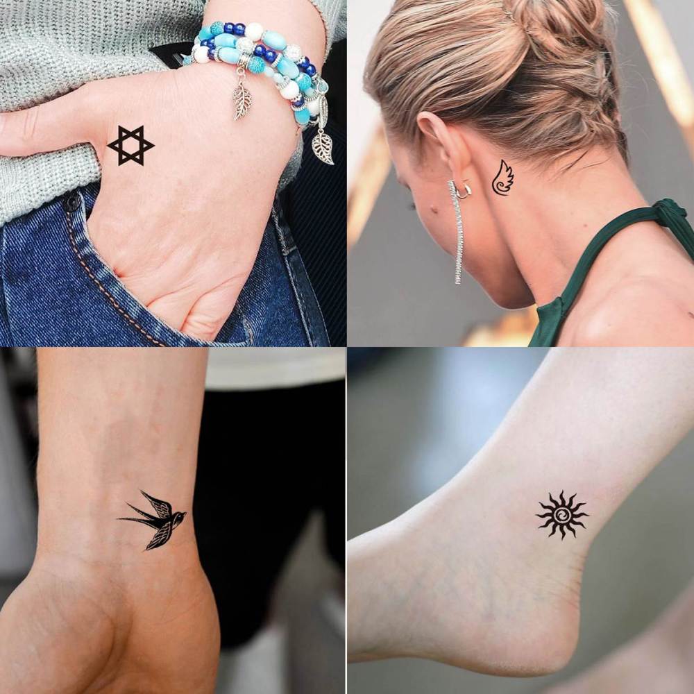 15 Sheets Small Y2K Temporary Tattoos For Women Men Adults Kids Hands Finger Foot Neck Clavicle Shank Arm Body Art Makeup, Semi Permanent Temp Fake Tattoo Stickers Waterproof Long Lasting Realistic Tatoos For Festival Party Accessory