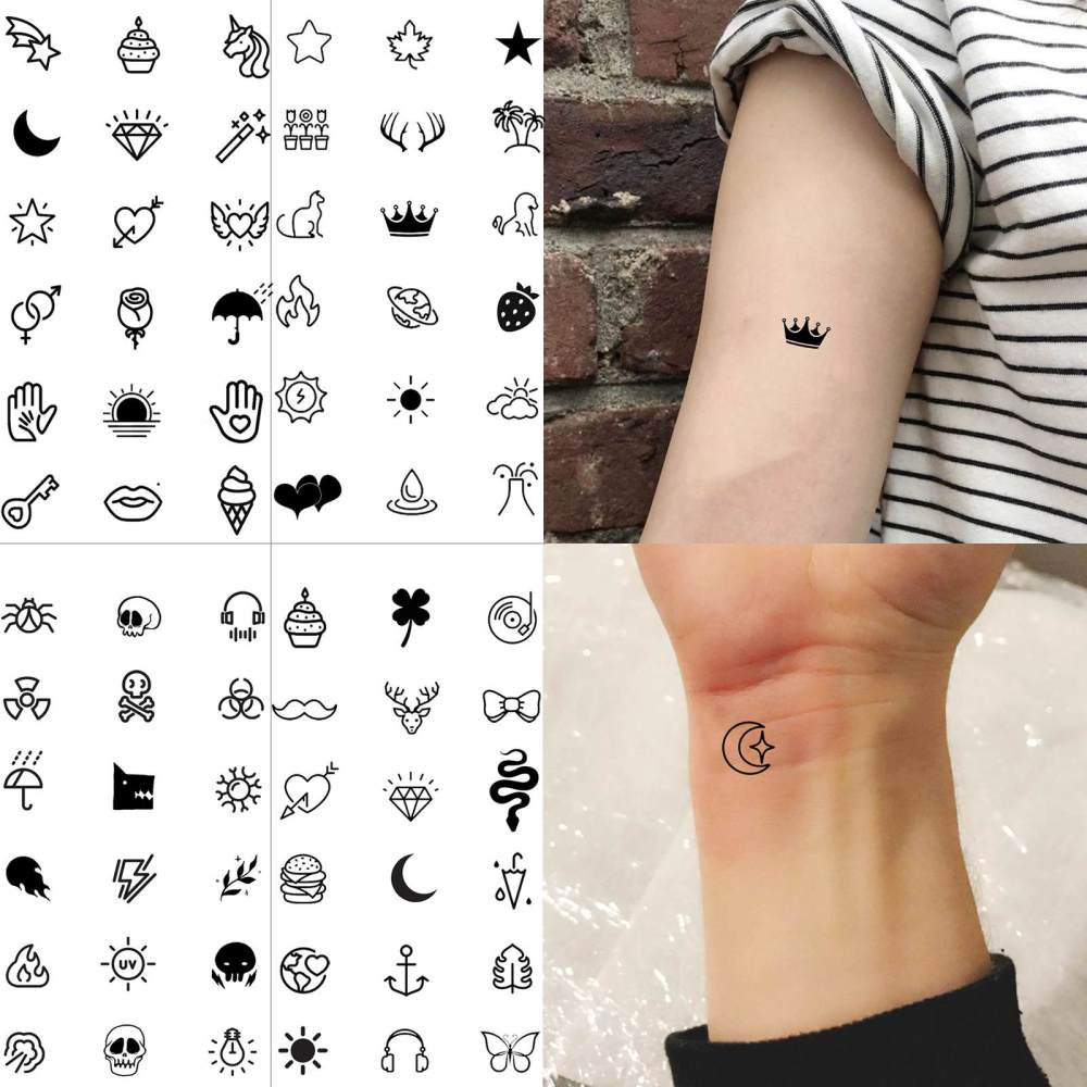 15 Sheets Cute Y2K Temporary Tattoos For Women Men Adults Hands Finger Foot Neck Clavicle Shank Arm Body Art Makeup, Semi Permanent Temp Fake Tattoo Stickers Waterproof Long Lasting Realistic Tatoos For Festival Party Accessory