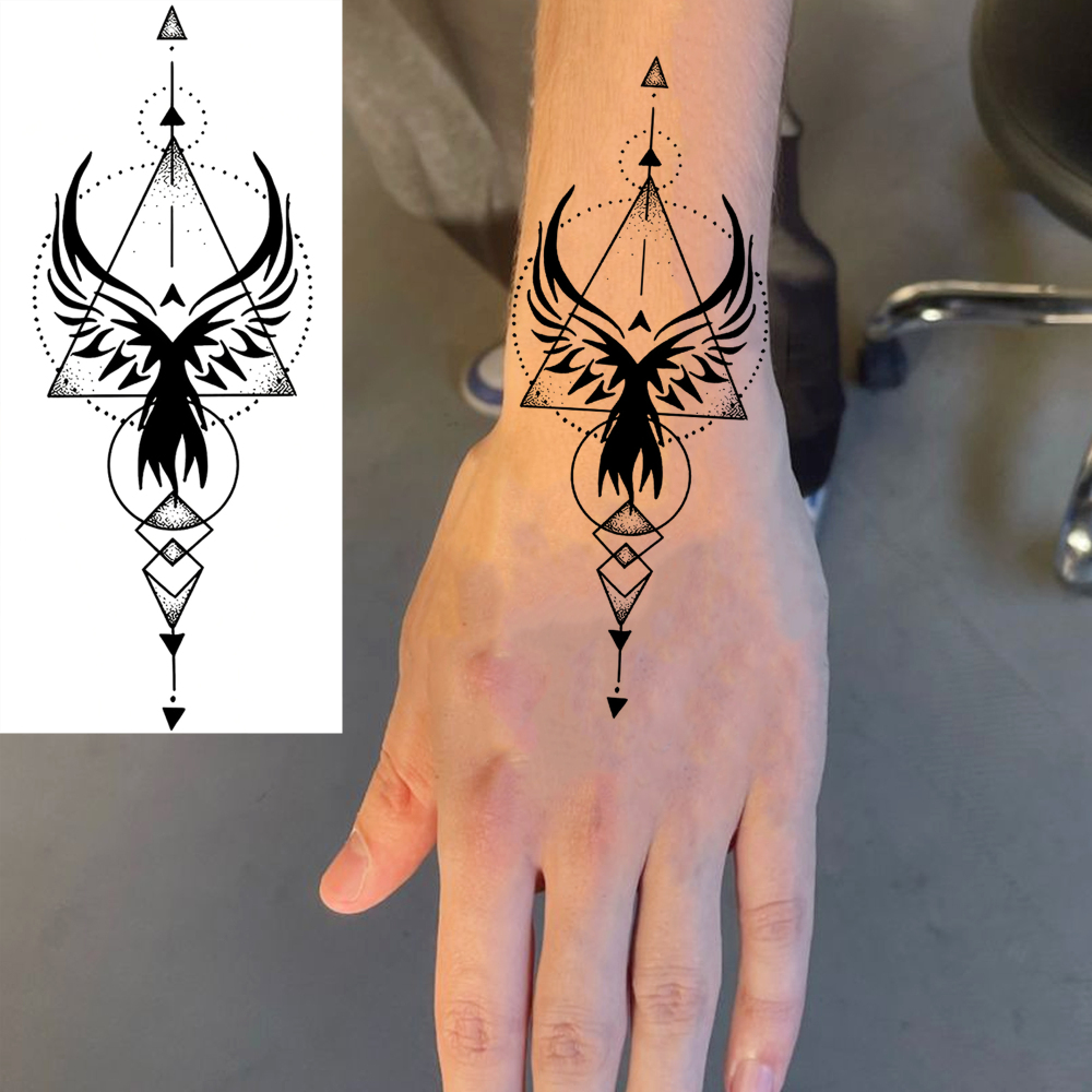 1 Sheet Eagle Temporary Tattoos For Women Men Adults Hands Finger Foot Neck Clavicle Legs Forearm Shank Arm Body Art Makeup, Semi Permanent Temp Fake Tattoo Stickers Waterproof Long Lasting Realistic Tatoos For Festival Party Accessory