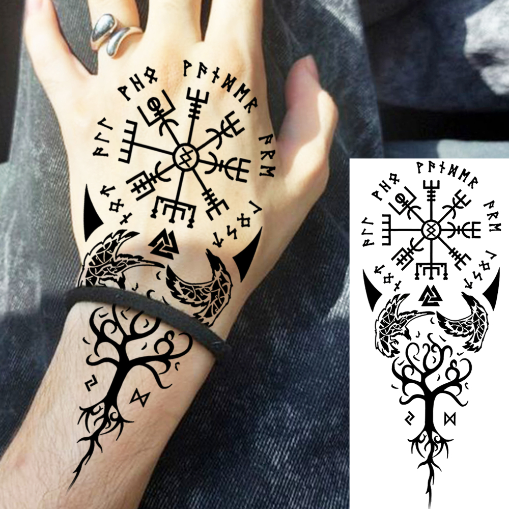 1 Sheet Arrow Totem Temporary Tattoos For Women Men Adults Hands Finger Foot Neck Clavicle Legs Forearm Shank Arm Body Art Makeup, Semi Permanent Temp Fake Tattoo Stickers Waterproof Long Lasting Realistic Tatoos For Festival Party Accessory