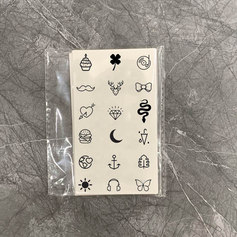 15 Sheets Cute Y2K Temporary Tattoos For Women Men Adults Hands Finger Foot Neck Clavicle Shank Arm Body Art Makeup, Semi Permanent Temp Fake Tattoo Stickers Waterproof Long Lasting Realistic Tatoos For Festival Party Accessory