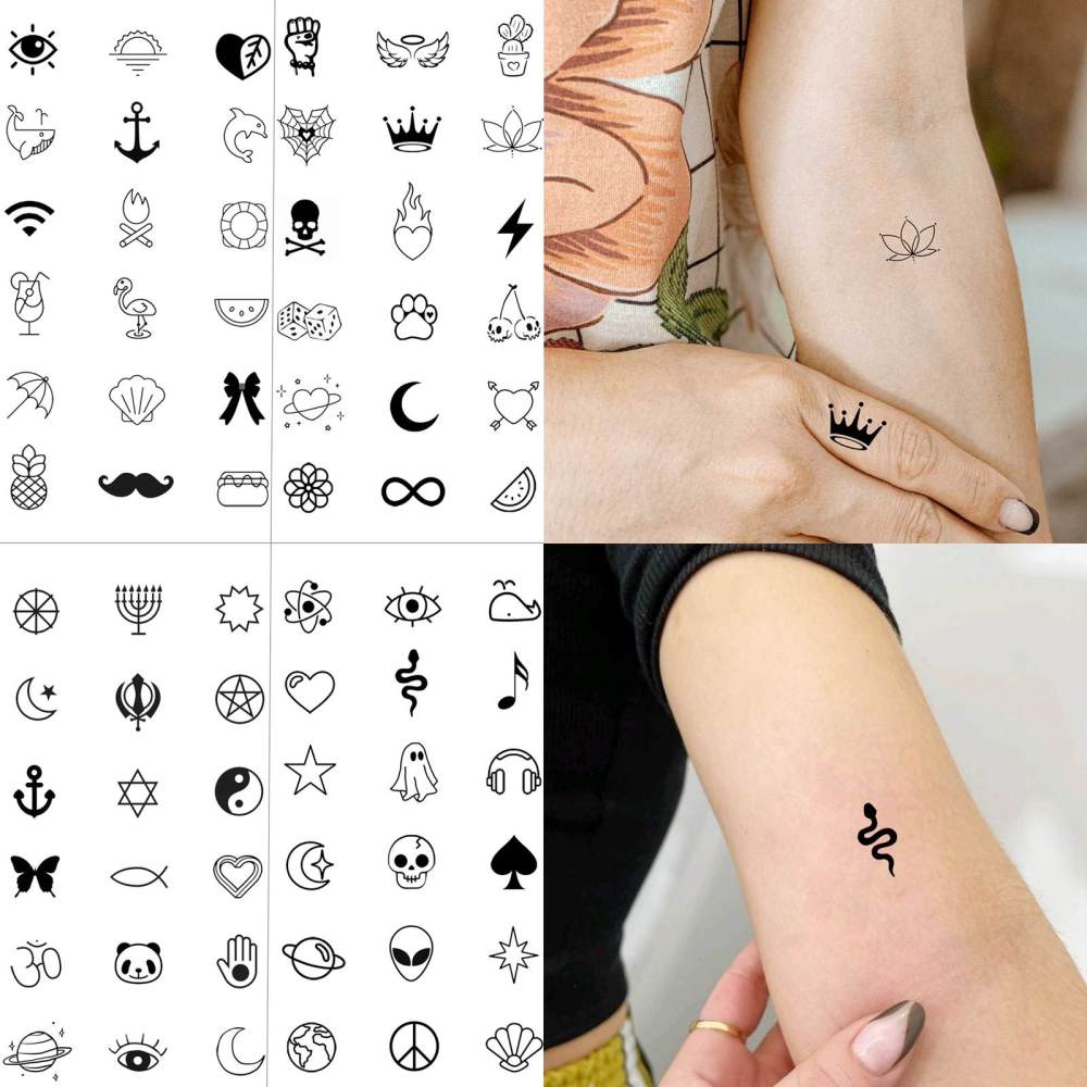 15 Sheets Cute Y2K Temporary Tattoos For Women Men Adults Hands Finger Foot Neck Clavicle Shank Arm Body Art Makeup, Semi Permanent Temp Fake Tattoo Stickers Waterproof Long Lasting Realistic Tatoos For Festival Party Accessory