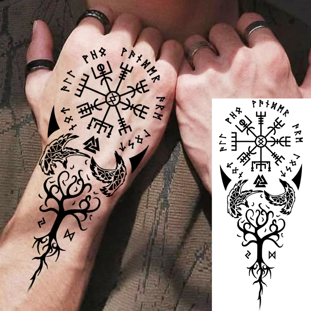 1 Sheet Arrow Totem Temporary Tattoos For Women Men Adults Hands Finger Foot Neck Clavicle Legs Forearm Shank Arm Body Art Makeup, Semi Permanent Temp Fake Tattoo Stickers Waterproof Long Lasting Realistic Tatoos For Festival Party Accessory