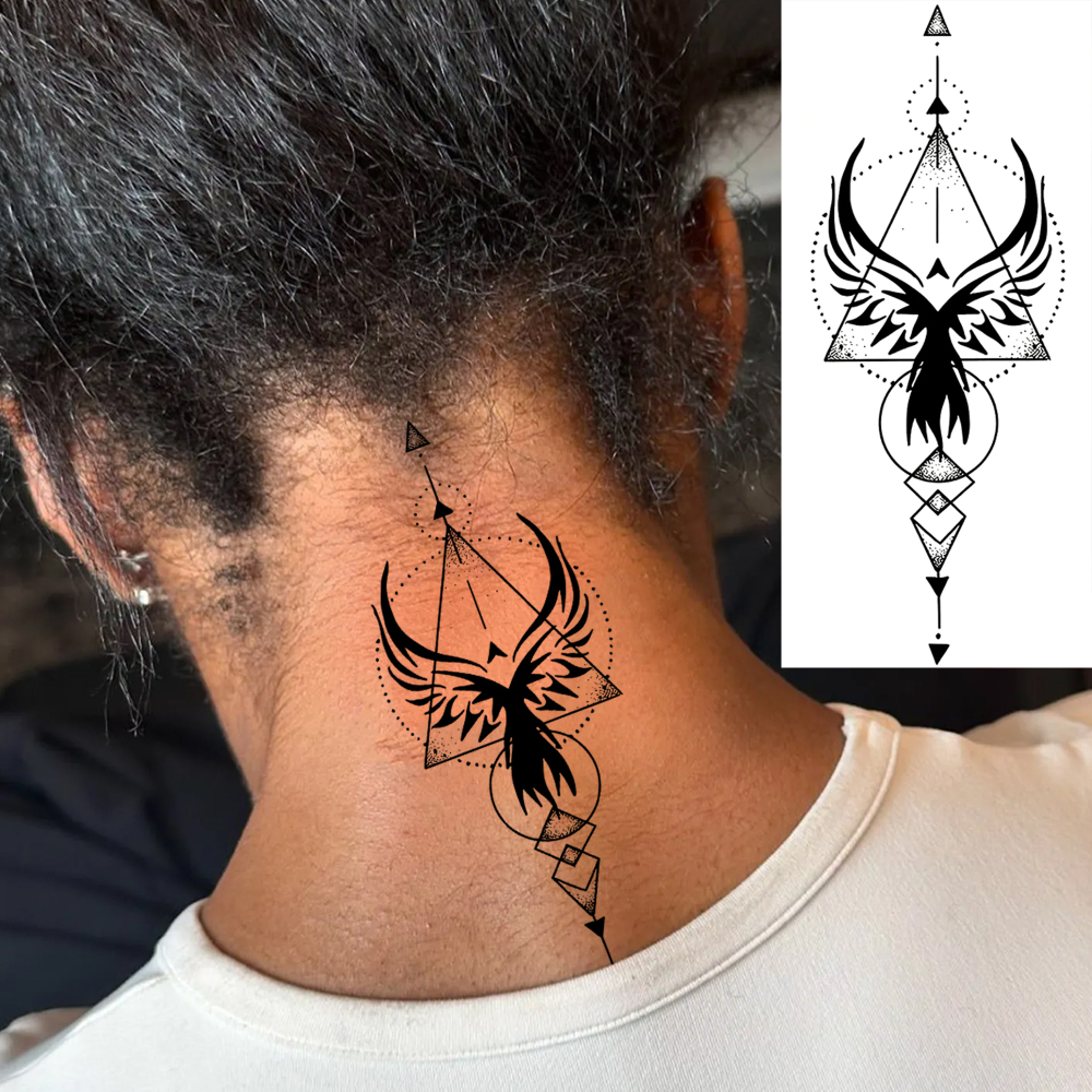 1 Sheet Eagle Temporary Tattoos For Women Men Adults Hands Finger Foot Neck Clavicle Legs Forearm Shank Arm Body Art Makeup, Semi Permanent Temp Fake Tattoo Stickers Waterproof Long Lasting Realistic Tatoos For Festival Party Accessory