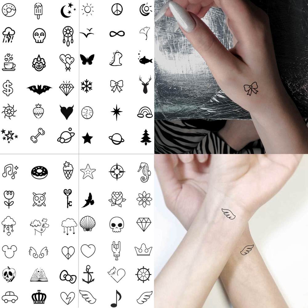 15 Sheets Cute Y2K Temporary Tattoos For Women Men Adults Hands Finger Foot Neck Clavicle Shank Arm Body Art Makeup, Semi Permanent Temp Fake Tattoo Stickers Waterproof Long Lasting Realistic Tatoos For Festival Party Accessory