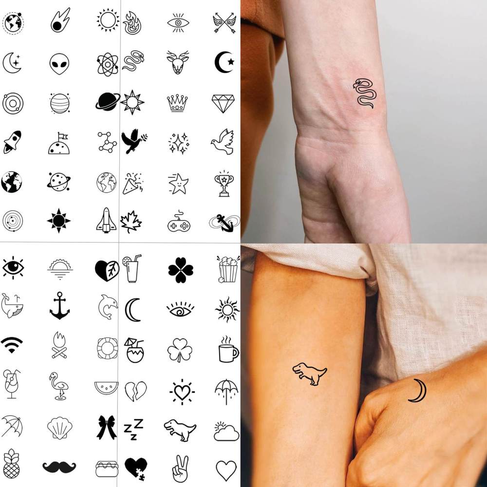 15 Sheets Cute Y2K Temporary Tattoos For Women Men Adults Hands Finger Foot Neck Clavicle Shank Arm Body Art Makeup, Semi Permanent Temp Fake Tattoo Stickers Waterproof Long Lasting Realistic Tatoos For Festival Party Accessory