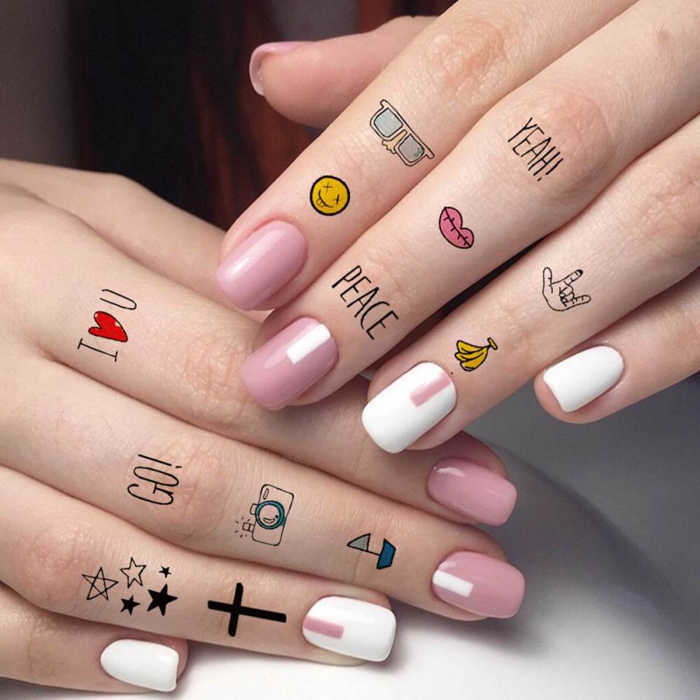 15 Sheets Small Y2K Temporary Tattoos For Women Men Adults Kids Hands Finger Foot Neck Clavicle Shank Arm Body Art Makeup, Semi Permanent Temp Fake Tattoo Stickers Waterproof Long Lasting Realistic Tatoos For Festival Party Accessory