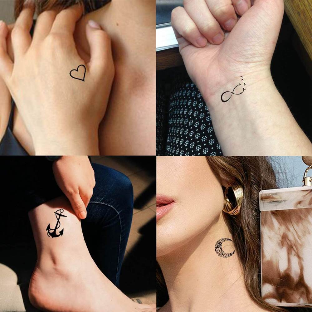 15 Sheets Small Y2K Temporary Tattoos For Women Men Adults Kids Hands Finger Foot Neck Clavicle Shank Arm Body Art Makeup, Semi Permanent Temp Fake Tattoo Stickers Waterproof Long Lasting Realistic Tatoos For Festival Party Accessory
