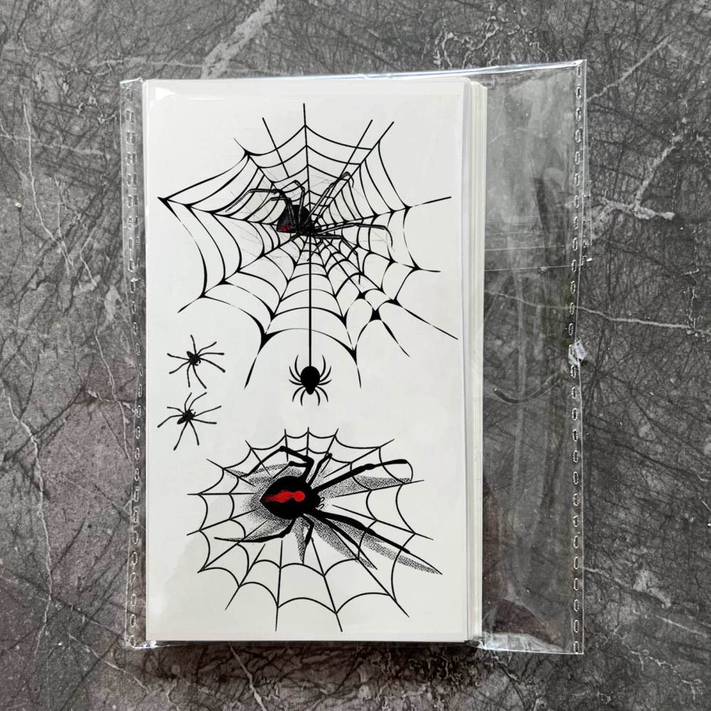 15 Sheets Spider Temporary Tattoos For Women Men Adults Hands Finger Foot Neck Clavicle Legs Thigh Forearm Shank Arm Body Art Makeup, Semi Permanent Temp Fake Tattoo Stickers Waterproof Long Lasting Realistic Tatoos For Festival Party Accessory